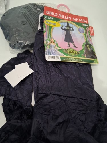 GIRLS DISNEY SNOW WHITE LIVE ACTION EVIL QUEEN COSTUME - SMALL (4-6) - BLACK/PURPLE image 2