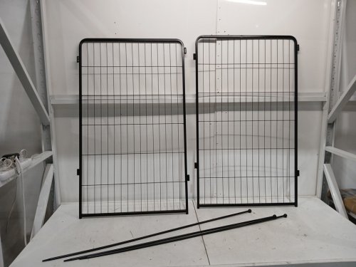 FXW 2 panel outdoor garden fence - 45" - black (model: 1242-4502-bk-23v11) image 2