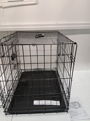 AmazonBasics Single Door Folding Metal Cage Crate For Dog or Puppy - 24 x 19 x 21 Inches image 4