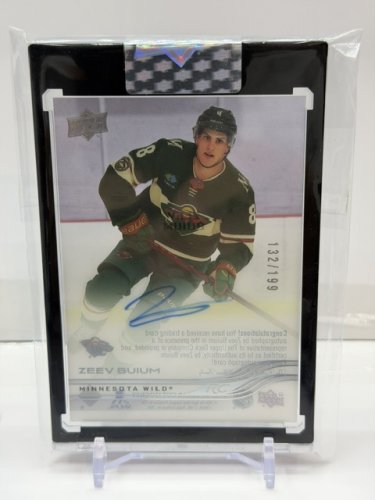 SIGNED ZEEV BLUM ROOKIE CARD LTD ED #132/199 - UPPER DECK 2025-26 CLEAR CUT HOCKEY (CC-ZB) image 3
