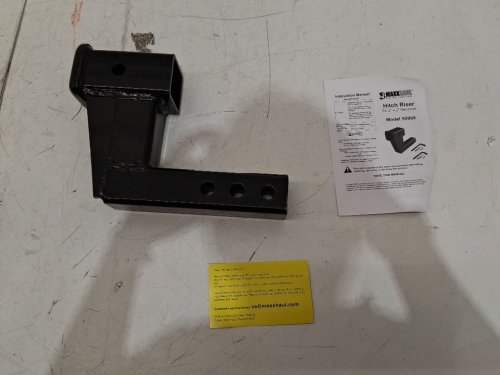 MaxxHaul Trailer Hitch Riser - 2" Receiver - 6" riser -black (model: 50909) image 4