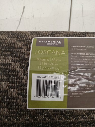 GERTMENIAN TOSCANA OUTDOOR RUNNER - 31"X60" - grey/BROWN (STYLE : 2392281) image 3