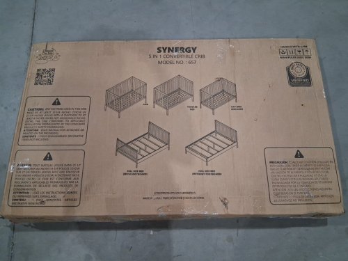 Dream On Me Synergy 5-in-1 Convertible Crib - 53" x 29" x 39" - COOL GREY - (MODEL: ‎657-cg) image 6