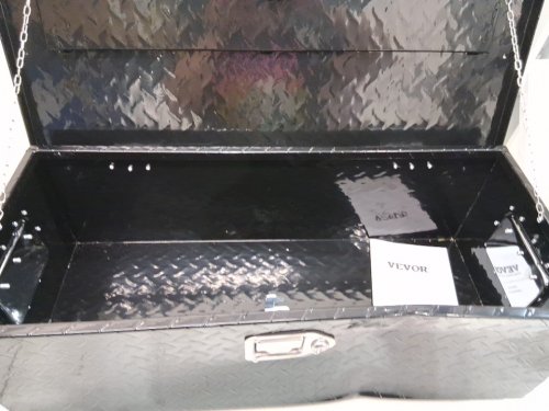 Heavy Duty Aluminum Truck Bed Tool Box Diamond Plate Tool Box with Side Handle and Lock Keys - 30"x13"x9.6" - black (model: jl-tb19-1b) image 5