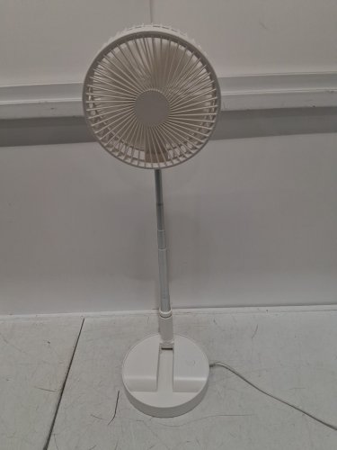 portable folding rechargeable fan - 14.17'' - 3.13ft - white (Model : S18) image 4