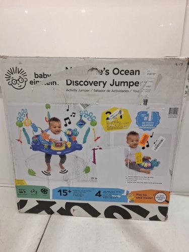 Baby Einstein Neptune's Ocean Discovery Jumper with Adjustable Height - 15+ multi-sensory toys/activities - 4 languages - Multi-colour (Model: 10455) image 2