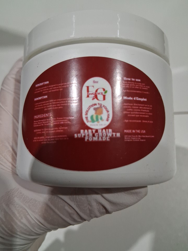 FEZGRACE ORGANIC NOURISHING BABY HAIR POMADE WITH ORGANIC tucuma butter, Almond Oil, Illipe Butter, AND Vitamin E - 6OZ image 4