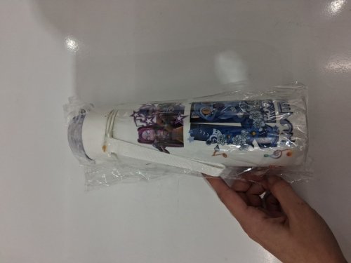 k-pop demon humters plastic flip-straw water bottle - 27oz - white/assorted colours image 3