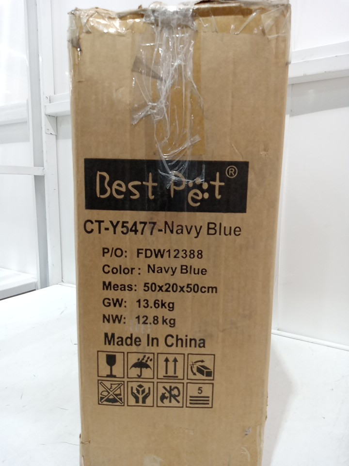 INDOOR MULTIPLE LEVEL CAT TOWER WITH 2 CONDOS - 54" - NAVY BLUE image 4