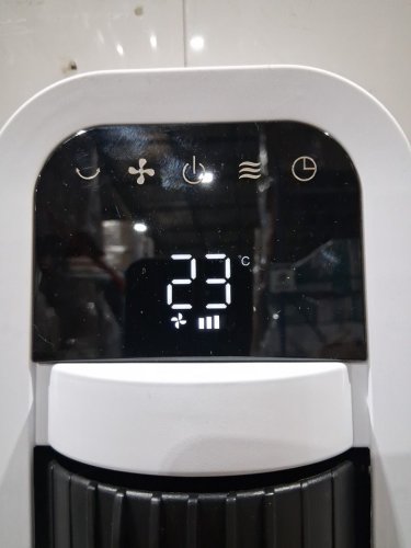 omnibreeze premium 38" Rotating tower fan with wifi CONTROL, 5-SPEEDS & REMOTE - white/BLACK (model: 5333021/dc2313r-g) image 4