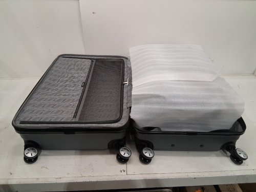 2pc Samsonite Omni 2 Hardside Expandable Spinner Luggage suitcase with telescopic handles - 22" & 24" - Solid Charcoal grey (model: 138449-3386) image 18