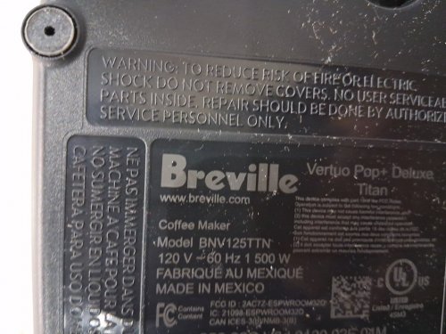 NESPRESSO VERTUO POP+ DELUXE BY BREVILLE ESPRESSO/COFFEE MAKER WITH AEROCHINO BLUETOOTH & WIFI CONNECTION - TITAN BLACK (MODEL: BNV125TTN) image 8