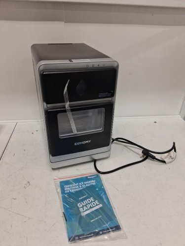 EUHOMY CRESCENT COUNTERTOP ICE MAKER WITH AUTO DEEP CLEANING - 28LBS - BLACK (MODEL: ‎IM022-L) image 3