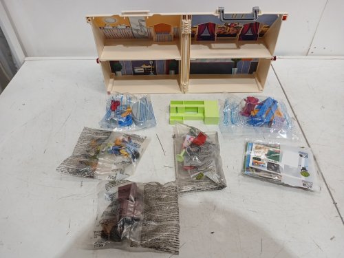 64pc kids PLAYMOBIL Take Along Dollhouse - assorted colours (model:70985) image 2