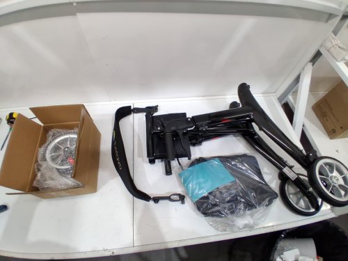 helavo Ultralight Carbon Fiber Rollator with seat - 300lbs max - black (model: H1210) image 3