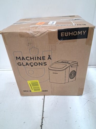 EUHOMY Countertop Ice Maker Machine with Handle, Basket and Scoop - MAKES 26LBS Per Day - stainless steel - (MODEL: IM001-BSI-CAEH / im-06s) image 2