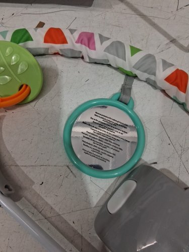 BRIGHT STARTS SAFARI FUN PORTABLE 3-POINT HARNESS VIBRATING BOUNCER WITH TOY BAR - SAFARI/MULTICOLORED (MODEL: 12204) image 4
