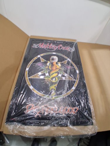 Mötley Crüe Dr. Feelgood Arcade1Up Pinball Backglass Graphic framed wall poster -24" x 36" image 2