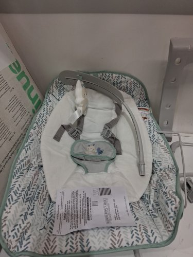 Ingenuity 3-in-1 Keep Cozy Grow with Me Vibrating Baby Bouncer, rocker & chair - 40lbs capacity - weaver theme grey/white/green (model: ‎12428) image 4