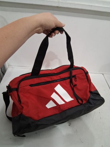 adidas small defender 5 duffle bag - red/black image 2