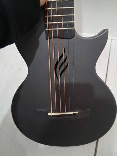Enya Nova-go Mini Acoustic Guitar- Starter Bundle Kit Right Handed- 32" - Carbon Fiber Black  - (MODEL: NOVA-GO MINI) image 2