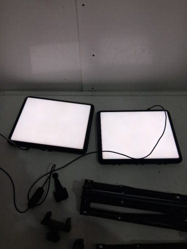 2PK NICEVEEDI LED VIDEO PHOTOGRAPHY LIGHTING KIT WITH TRIPOD STANDS - 2800K-6500K - BLACK (MODEL: NV-L12) image 7