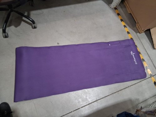 signature fitness GOYOGA EXERCISE MAT WITH CARRYING STRAP - 72" x 24" x 1/2" - PURPLE image 4
