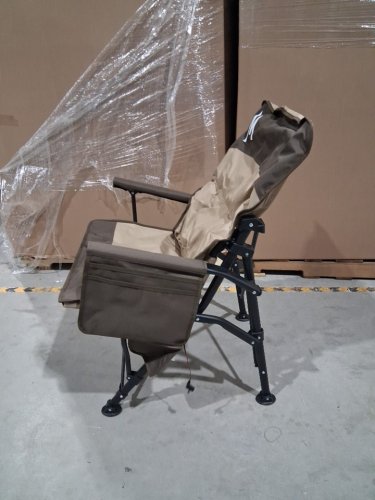 Overmont Heated Folding Camping Chair with Adjustable High Backrest *Battery NOT Included* - 3 Heat Levels Seat & Backrest Separately Control - 450 LBS max - red/grey (model: om000016) image 4
