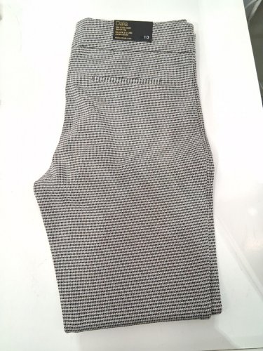 women's dalia NARORW leg ponte pull on pants - 10 - BLACK/WHITE HOUNDSTOOTH  (style: 1643121) image 3
