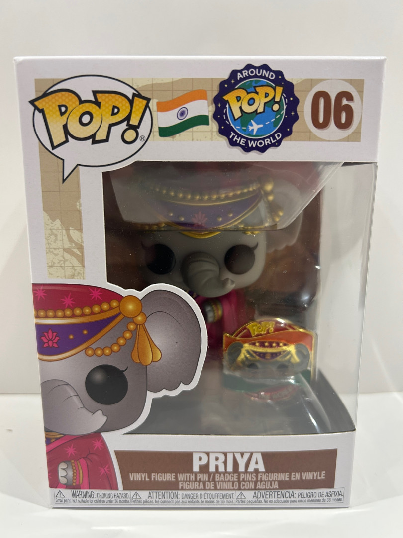Funko pop! around the world - priya vinyl figure with pin (#06) image 2