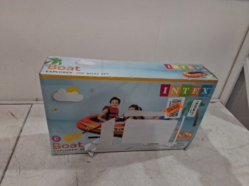 Kids INTEX RECREATION EXPLORER 200  INFLATABLE BOAT SET - 2-PERSON - 73" X 37" - ORANGE (MODEL: 58331EP) image 2