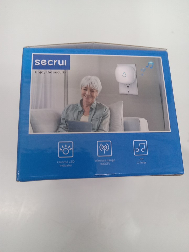 3pc SECRUI WIRELESS DOORBELL with 1,000ft wireless range - white (MODEL: M520+F55x2) image 3