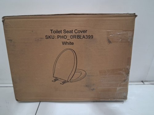 GARVEE Elongated Soft Close Toilet Seat Cover / Lid - 17" - white (Model: PHO-0R8LA399) image 2