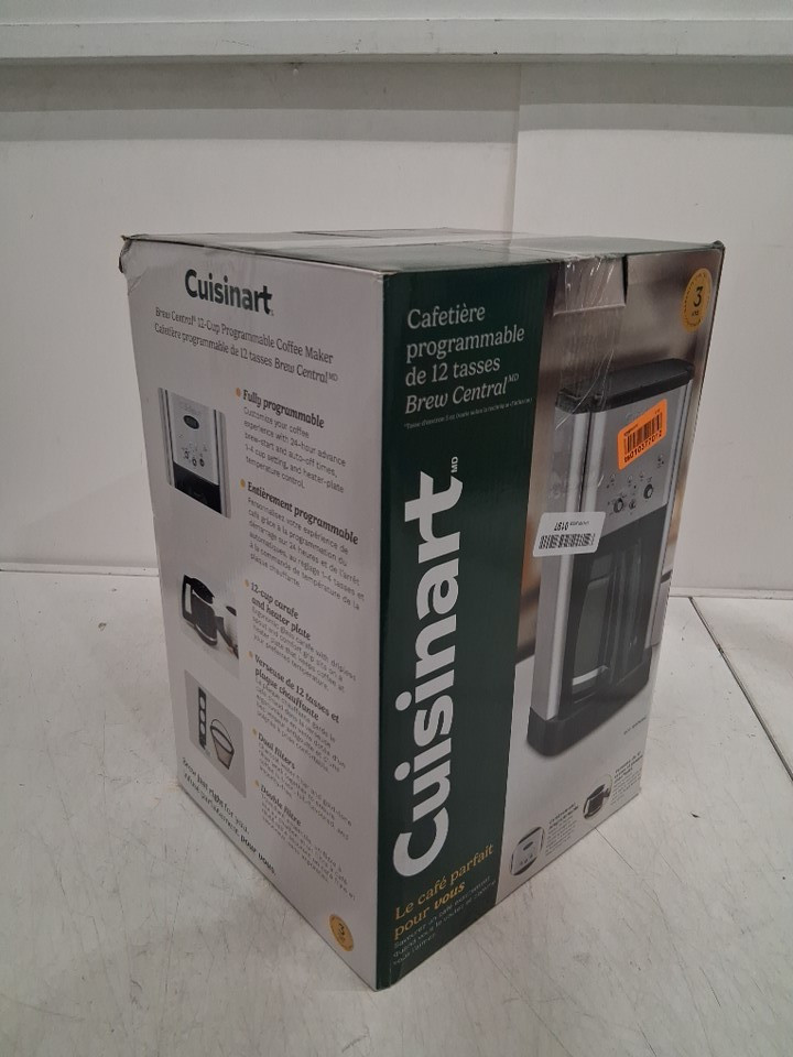 CUISINART BREW CENTRAL PROGRAMMABLE COFFEE MAKER - 12 CUP GLASS CARAFE - STAINLESS STEEL (MODEL: DCC-1200nasc) image 7