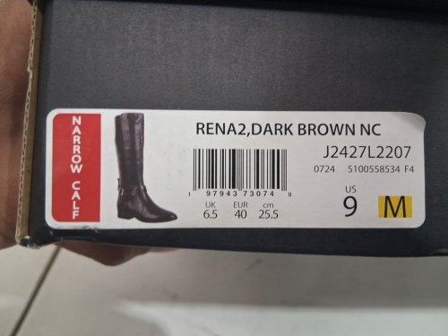 women's Naturalizer Wide Calf Knee High leather Boot - size 9 M - dark brown image 6