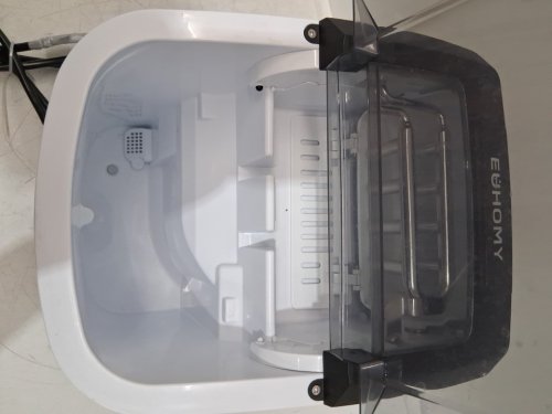 EUHOMY Countertop Ice Maker Machine with Handle, Basket & Scoop - MAKES 26LB Per Day - silver (MODEL: IM-01X/IM008-BSI-CAEH) image 8