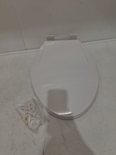 Garvee elongated soft close easy clean plastic toilet seat - 19" - white - (model: pho_11gxk800) image 3