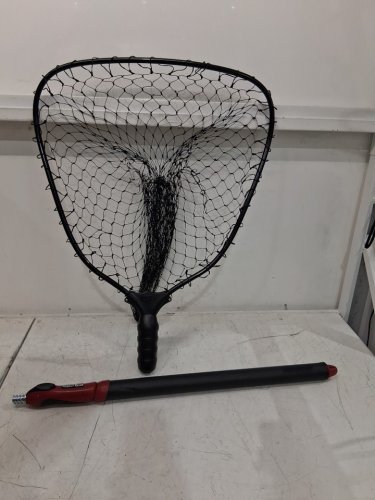 EGO FISHING S2 slider landing net with extendable HANDLE - 29"- 60", hoop size 19" x 21" - BLACK/RED - (MODEL: 72050-2) image 2