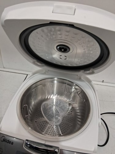 MIDEA LOW SUGAR FUNCTION RICE COOKER WITH STAINLESS STEEL STEAMER - 6 CUP - WHITE (MODEL: 1993090/ MRC300DTCPW)) image 5