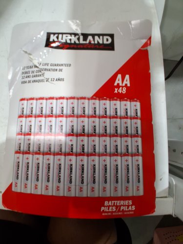 48PK KIRKLAND SIGNATURE KIRKLAND SIGNATURE AA BATTERIES -SILVER/RED (MODEL:  1938092) image 2