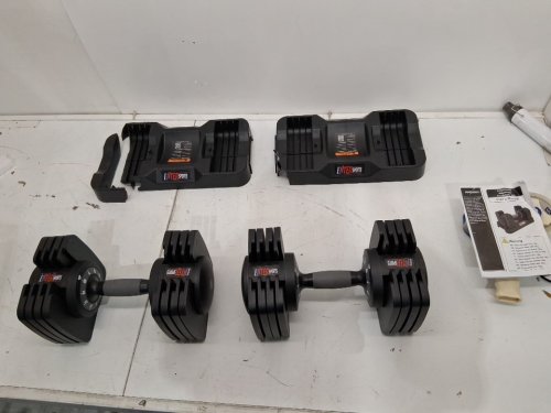 2PK  EnterSports Adjustable Dumbbell Set with Non-Slip Handle - 4-40LBS - BLACK image 3