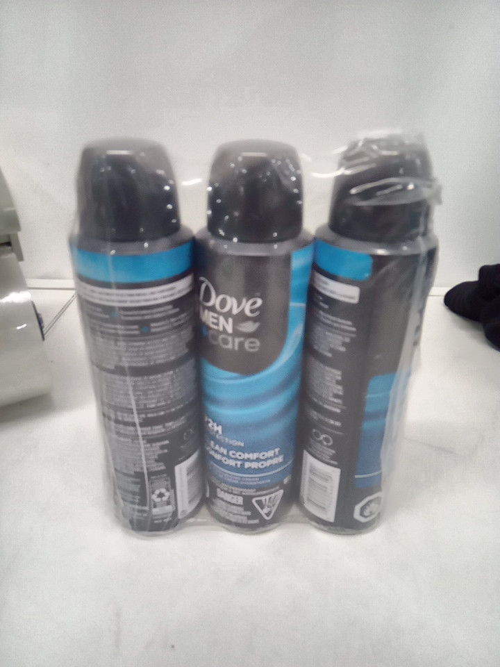 3PK DOVE men care spray deodorant - 107g each - clean comfort image 2