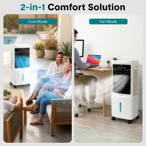 SereneLife portable Evaporative Air Cooler Fan with WiFi app and remote control - white (model: SLACL25WHGY) image 3