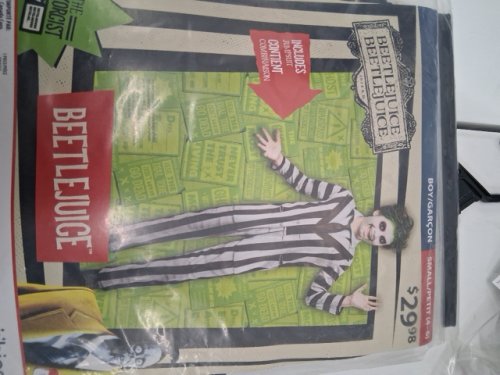 BOYS RUBIES BEETLEJUICE COSTUME - SMALL (4-6) - WHITE/BLACK (STYLE: 1001534) image 2