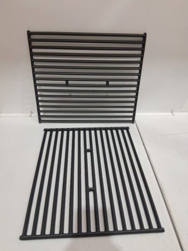 2pk unbranded cast iron cooking grill replacement plates for BBQ - 15" x 13" - black image 3
