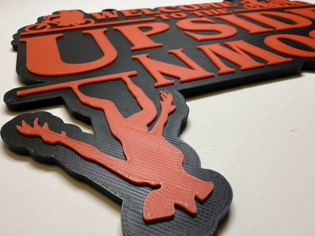 6.5"x9" 3D Printed - Stranger Things - Upside down - Wall Decor image 2