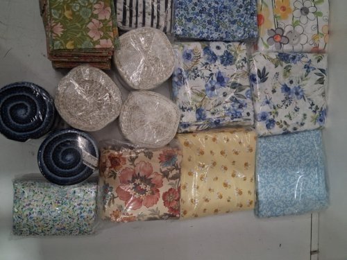 20PC ASSORTED CRAFTING FABRIC - ASSORTED STYLES, FABRIC AND COLORS image 3