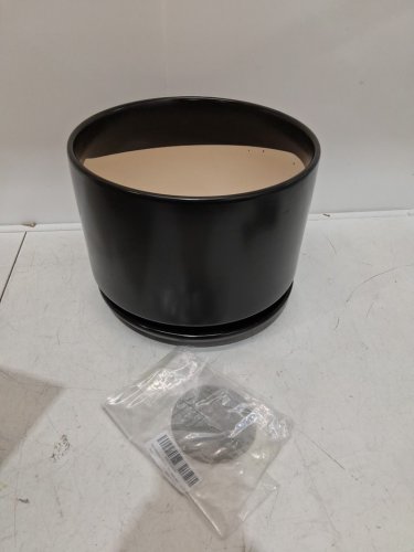 LE TAUCI Plant Pots Ceramic Planters for Indoor Plants - 12"x10" - BLACK (model: ltfp038) image 3
