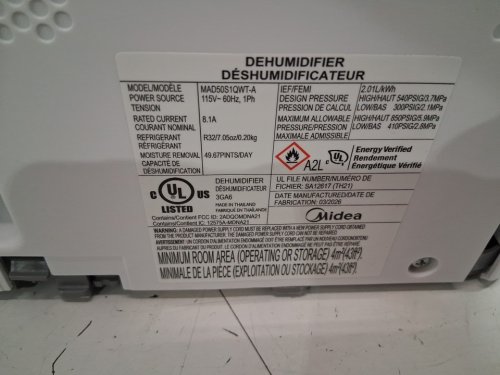 Midea cube smart wifi dehumidifier, compatible with alexa - 50 pint - 4,500 sq. ft - white (model: mad50s1qwt-A) image 10