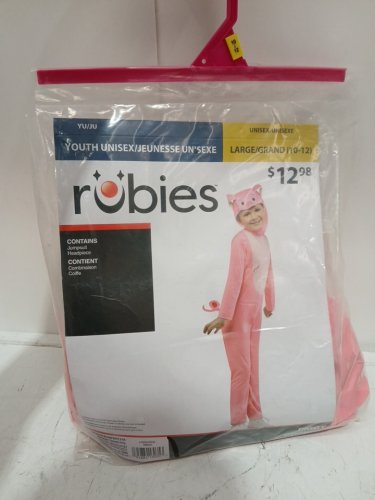 2PC GIRLS RUBIES PIGGY COSTUME - large (10-12) - PINK (STYLE: 1000364) image 2